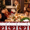 COSORO 137 * 274cm Plastic Christmas Tablecloths Party,Large Xmas Table