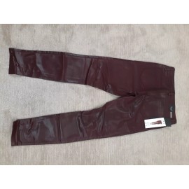 Level 99 Women's Sz 26/2 Liza Lux Red Wax Coated Mid Rise Skinny Jeans Chic NWT