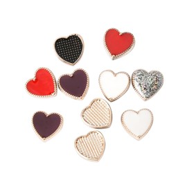 Shirt Brooch Pins for Women Safety Lapel Pins Fashion Instant Heart Button Pins for Girls Cover Up Buttons for Blouse Pins for Dress Bag Hat Clothing Decoration Accessories for Women Girls 10Pcs