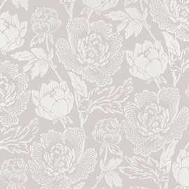 Froluya Vintage Floral Peel and Stick Wallpaper Grey and White Contact Paper 16.9" x 118.1" Boho Self Adhesive Wallpaper Neutral Floral Removable Wall Paper for Bedroom Cabinets Decorative Vinyl