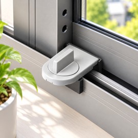 Sliding Door and Window Security Lock for Home Use – Compact Sash Stopper for Added Safety on Windows and Cabinets