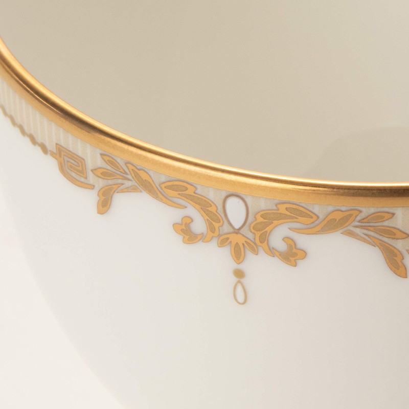 Narumi 51060-2491 Cup Saucer, Fine Pearl Accent Arabesque Gold, Gold,