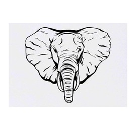 Azeeda Large 'Elephant Face' Temporary Tattoo (TO00023280)