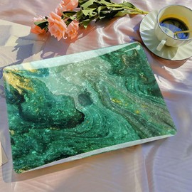 B BELK Compatible with MacBook Air 13 inch Case 2025 2024 2023 2022 M4 M3 M2 A3240 A3113 A2681, Plastic Hard Shell Case for MacBook Air 13.6 inch +Keyboard Cover +Screen Protector, Green Pearl Marble