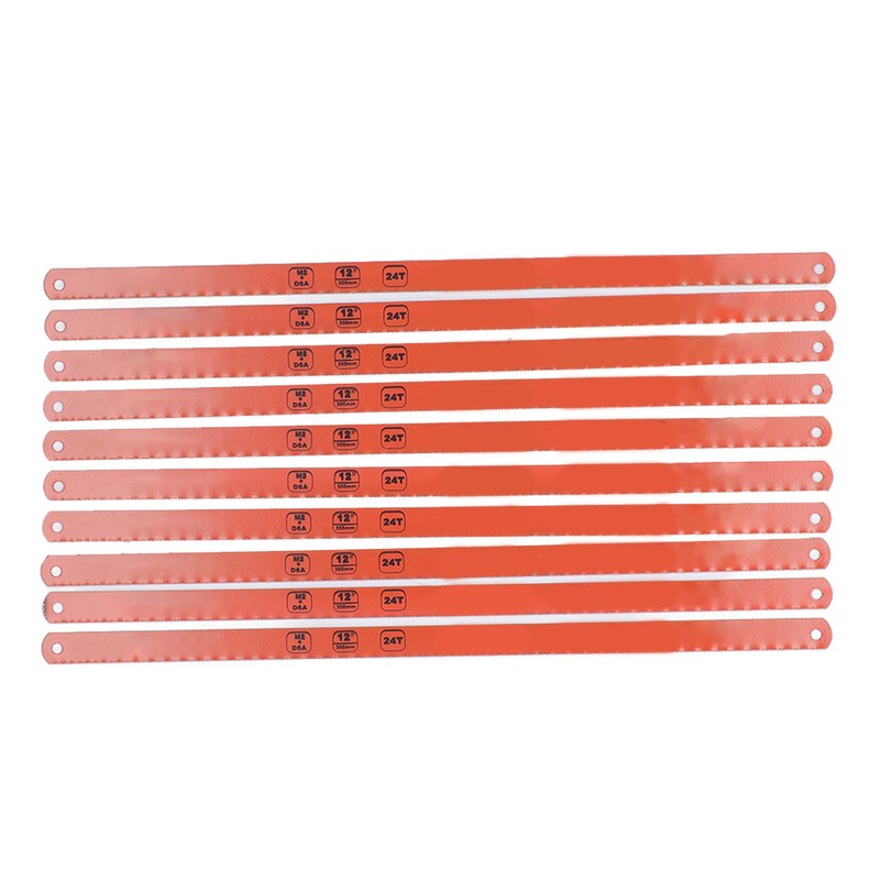 10 Pcs Hacksaw Blade 12 Inch 24 Teeth Strong Toughness