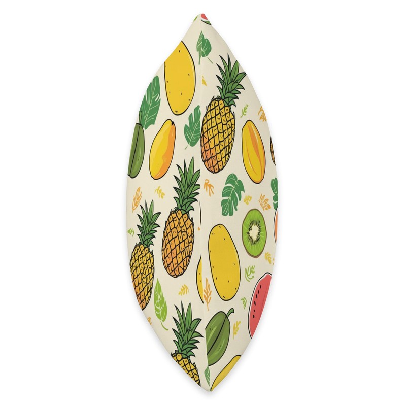 Fruit Pattern Pineapples Mangoes & Kiwis Throw Pillow