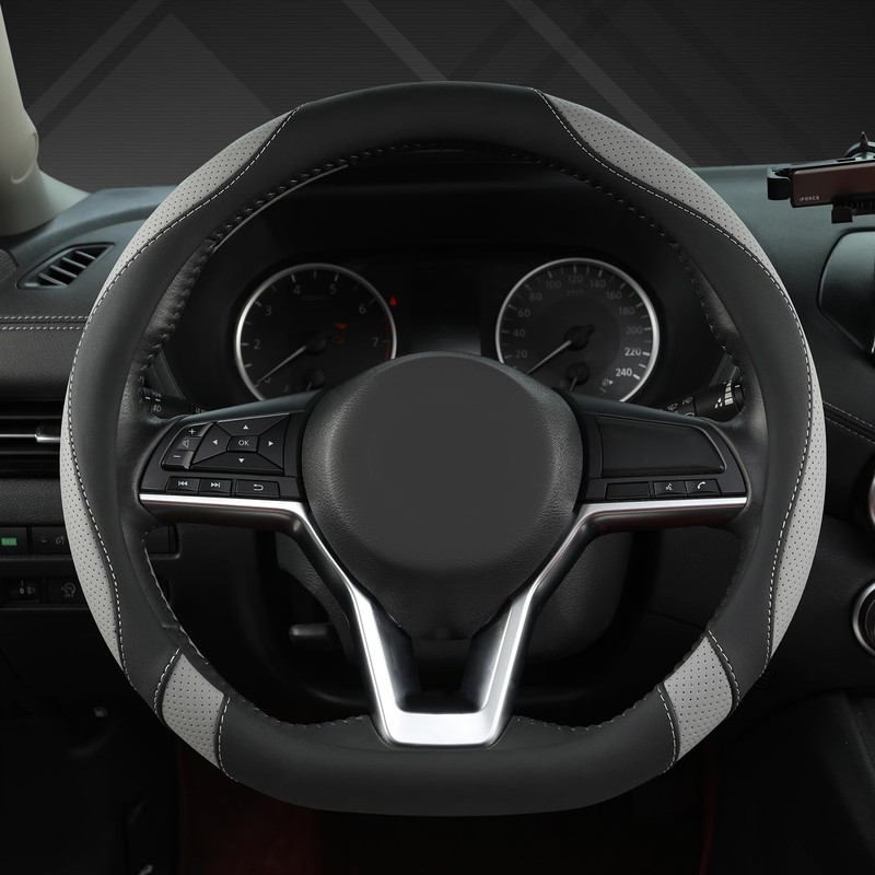 West Llama Flat Bottom Car Steering Wheel Cover for Nissan,D