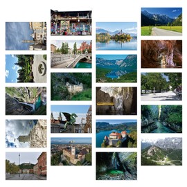 Dear Mapper Slovenia Vintage Landscape Postcards Pack 20pc/Set Postcards from Around the World Greeting Cards for Business World Travel Postcard for Mailing Decor Gift