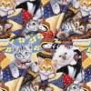 Paint Concept BTY New Kittens Cats Cotton Fabric From Paint