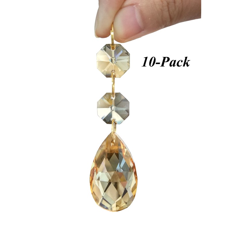 Waner Teardrop Pendants Chandelier Crystal Prisms Pendants Glass Pendants Beads,