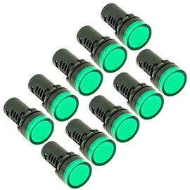 Yuco European Standard Tuv Ce Listed 22MM LED Panel Mount Indicator Lamp 24V AC/DC (Green)