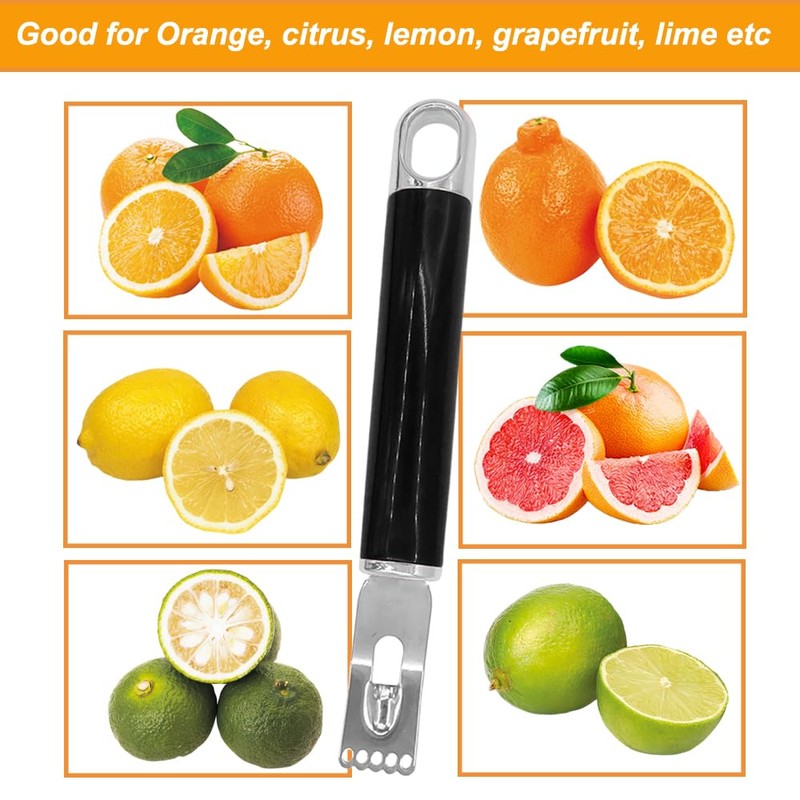 Channel Knife, 2 in 1 Lemon Peeler Zester Cocktail Garnish