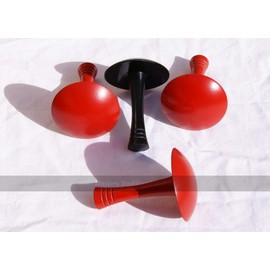 Masters Traditional Games Set Bar Billiards Mushrooms (3 red, 1 Black, Flat Underside)