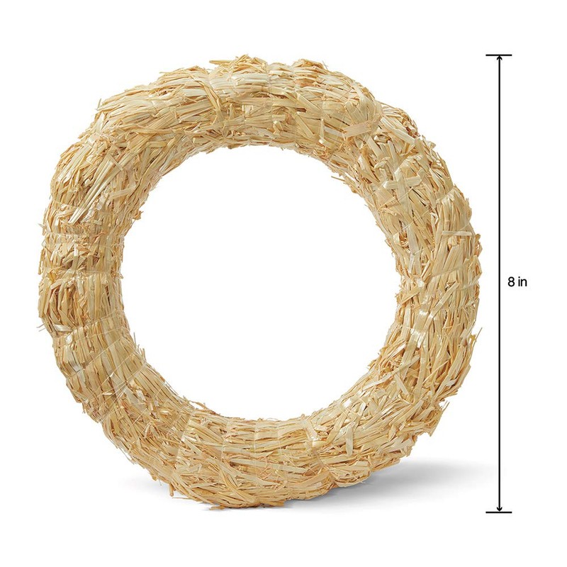FloraCraft Straw Wreath Form 8 Inch Natural
