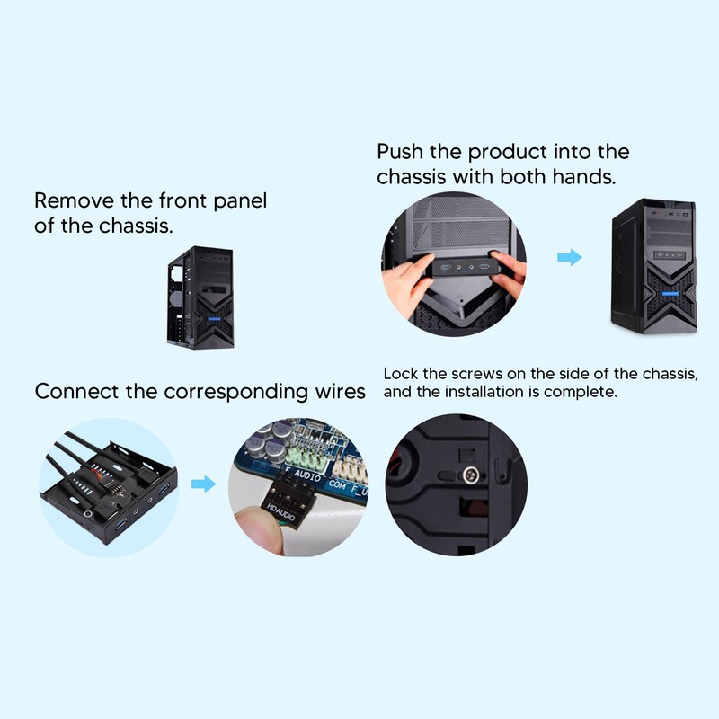 USB Front Panel USB 3.0 4 Ports Stable Transmission Jamproof