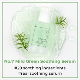 numbuzin No.7 Mild Green Soothing Serum | Acne-prone Skin, Sensitive Redness, Centella Asiatica, Green Tea, Lightweight Gel, Noni | Korean Skin Care for Face, 1.69 fl oz
