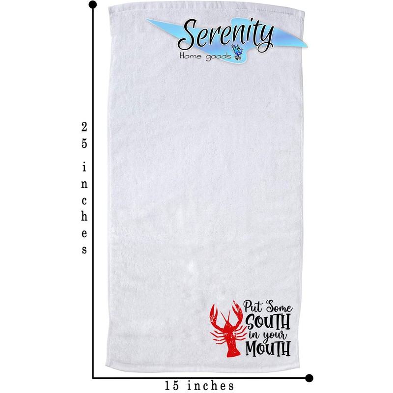 Funny Novelty Bath Hand Towels | Crawdad | Cajun Crawfish