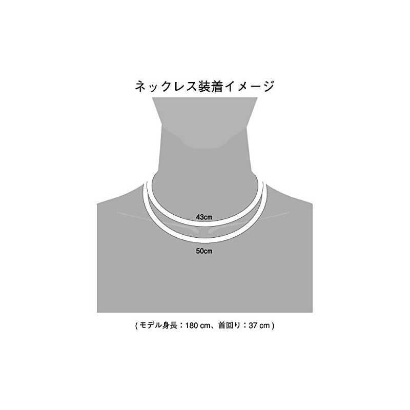 ファイテン(phiten) ネックレス RAKUWA ネックS スラッシュラインラメタイプ ネイビー/ホワイト 50cm