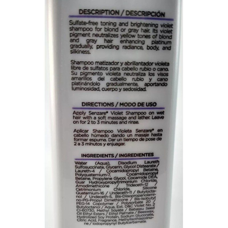 Senzare Mascarilla Matizadora Azul + Shampoo Matizador