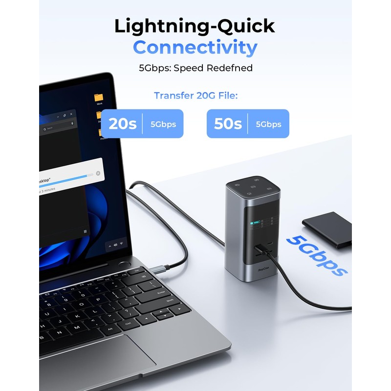 RayCue 14 in 1 Docking Station Dual Monitor, 2 *