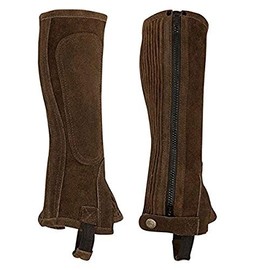 Perri's Zipper Adult Half Chap, Brown, Medium-Tall