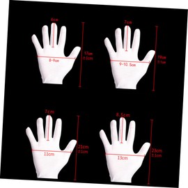 BESPORTBLE 12 Pairs Xl White Cotton Safety Gloves for Industrial Work Gardening and Jewelry Inspection Thin Comfortable Reusable Cotton Gloves for Hand Protection