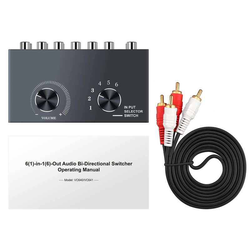 PROZOR PROZOR RCA Switch 6 x 1/1 x 6 Bi-Directional