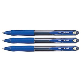 Uni-Ball Laknock SN100/14 1.4mm Ballpoint Pen - Blue (Pack of 3)