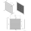 Air Vent Cover Made from Galvanized Steel 25 x 25