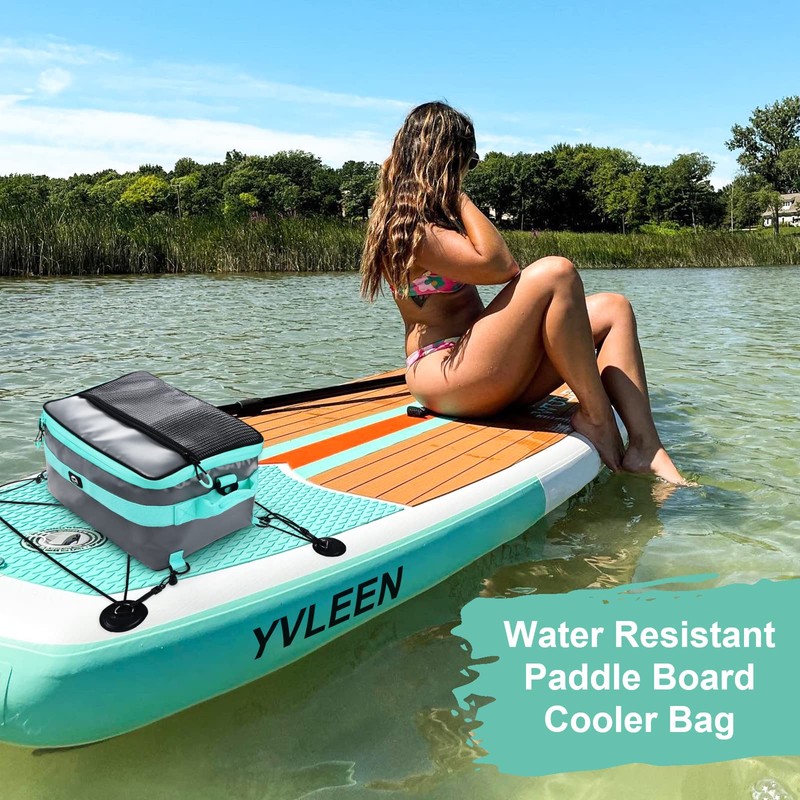 YVLEEN Waterproof Paddle Board Cooler Bag, 25L Capacity, Gray, PVC