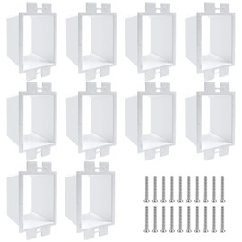 10PCS BE1-2 Electrical Outlet Box Extenders with 20PCS Screws, (1-Gang) Electrical Power Outlet Box Extender，Single Gang Box Extender Electric Box Extender 1 Gang Power Switch Receptacles Accessories