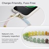 Posadina Natural Stone Phone Charm, Beaded Healing Phone Wrist Strap,