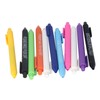 11Pcs Press Ballpoint Pen Colorful Shell 0.5mm Ballpoint Pen Black