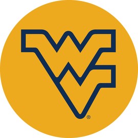 RR West Virginia Mountaineers WVU 4" Round Vinyl Magnet Auto Home University of