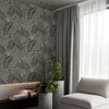 Superfresco Easy Scattered Leaves Charcoal/Gold