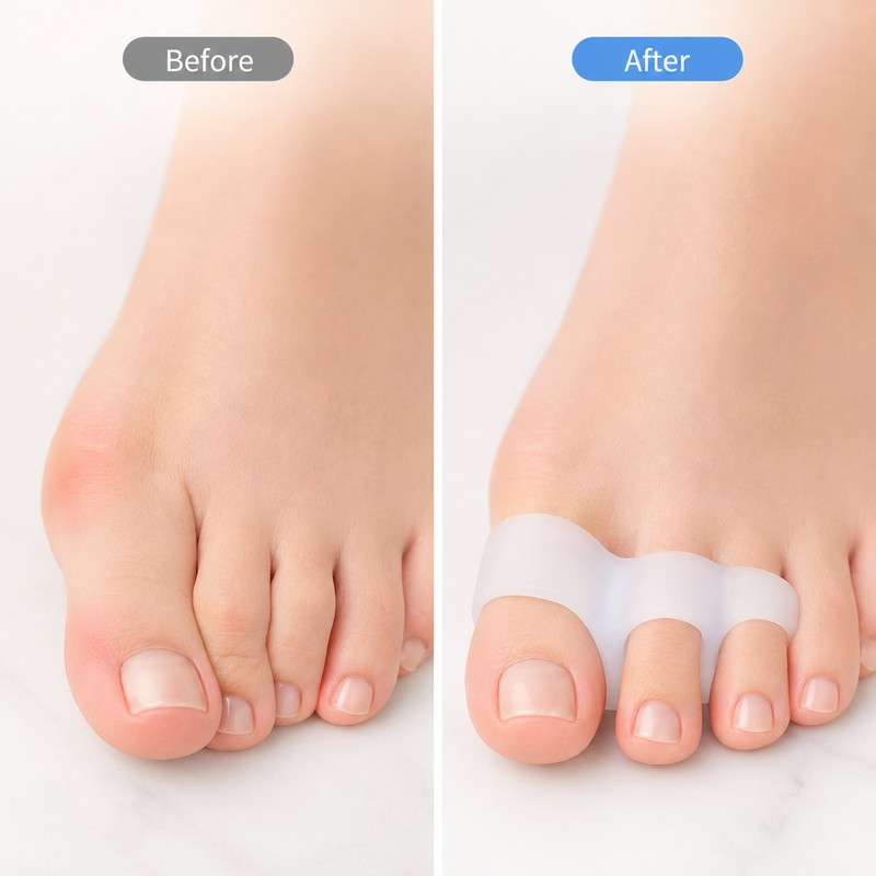 6-Piece Silicone Toe Separators for Daily Comfort – Soft Washable