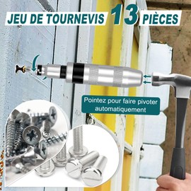 LATRAT 13-teiliges Schlagschrauber-Set, Schlagschrauber-Set, Schlagschrauberentferner, Rusty Stubborn Screw Remover, für Auto, Motorrad, Bau