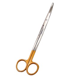 ArTLaB-Premium Metzenbaum Scissors Straight Curved Blades 7" Blunt/Blunt Veterinary Instruments-Metzenbaum Dissecting Scissors Delicate (1 EA Curved Metzenbaum scissor Gold)