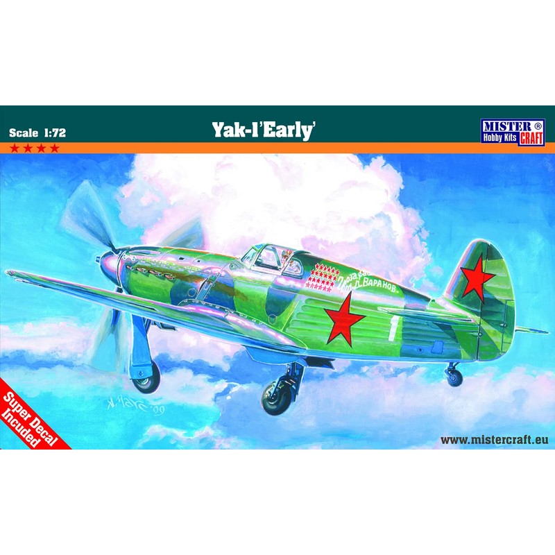 MisterCraft MCB20 1:72 Scale Yak-1 Early Version Model Kit