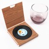 homEdge Vinyl Record Coasters, 6 Pieces of Retro Style Vinyl