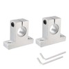 sourcing map 2pcs SK20 Aluminum Linear Rod Rail Shaft Support