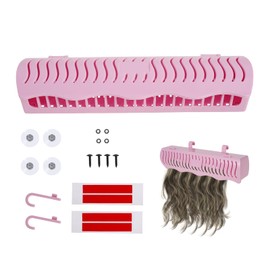 Hair Extension Holder 4 Installation Modes with Tool Hair Extension Stand to Securely Hold Your Extensions(Pink)