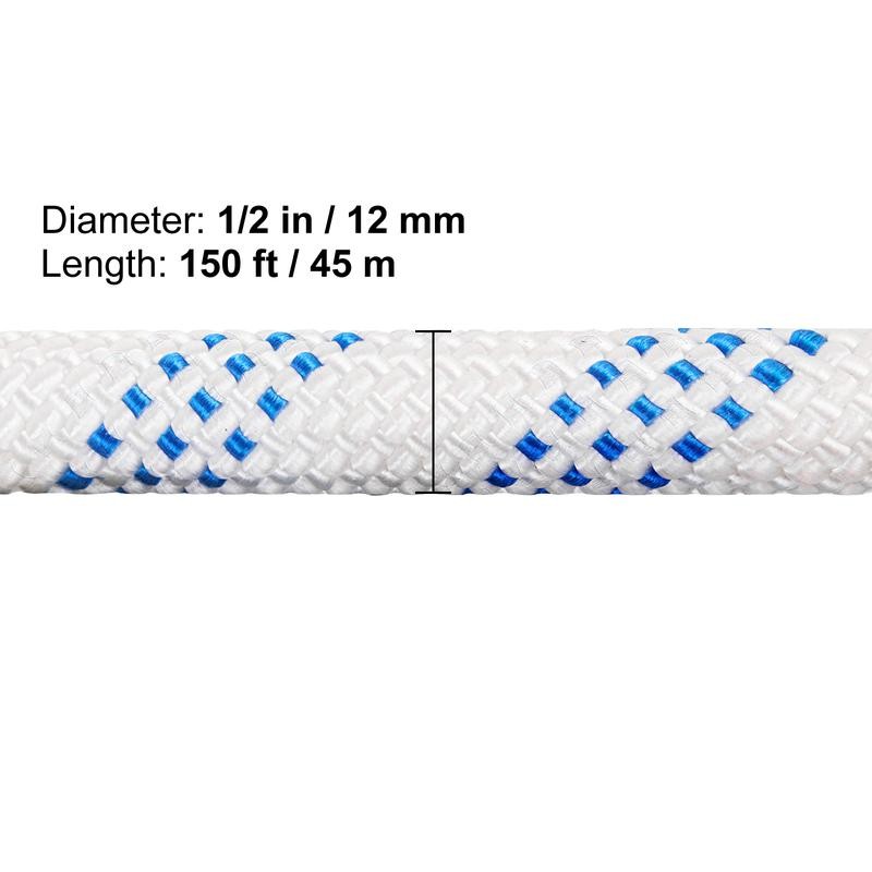 VEVOR Twin Sheave Block and Tackle 7700LBS Pulley 150Ft, 1/2Inch