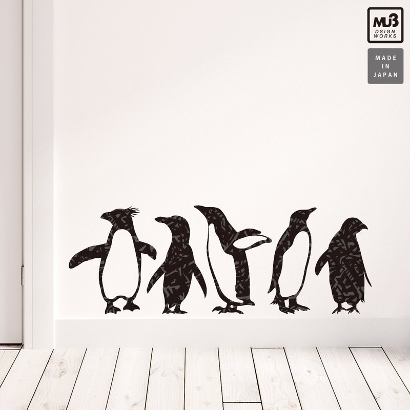 Wall Sticker Penguin Pattern Made in Japan Nordic MU3