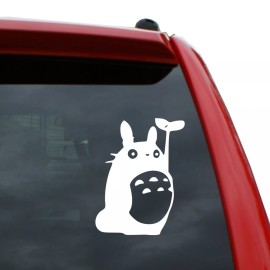 Black Heart Decals & More Studio Ghibli / Totoro Cute Vinyl Decal | Color: White | 5" tall