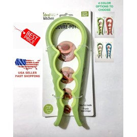 Kitchen 1 PC IDEAL KITCHEN 4 IN 1 BPA FREE MULTISIZE JAR AND BOTTLE OPENER 4 COLORS