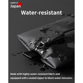 Fully Water-Resistant Zipper Pouch, Made in Japan, Compact Tech Organizer pouch for Cords, Cables & Essentials, Multipurpose Bag for Cosmetics, Travel Accessories & Toiletries, TOFTPOUCH, Small, White