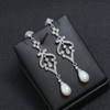mecresh Retro Diamond Hollow Chandelier Teardrop Dangle Stud Earrings Formal