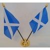 Scotland St Andrews Cross Saltire Scottish 2 Flag Desktop Table Centrepiece Display With Gold Base