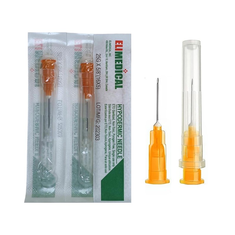 Elimedical Disposable Needle for Animal, Pet and Industrial Dispensing, 25G